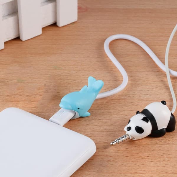 (B) 3-pak kabelbeskyttere til dyr, kabelbeskyttere til dyr, til USB-ladekabelbrud Pro