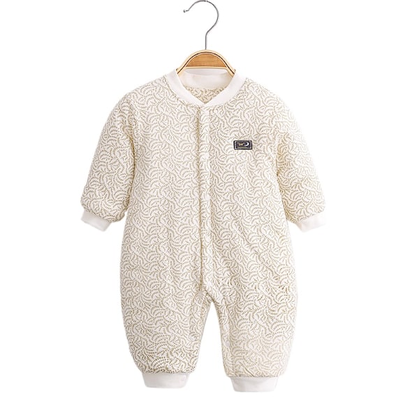 Efterårs- og vintertøj, baby-jumpsuit, ren bomuld, varm vattet jakke til efterår og vinter amarillo 90CM