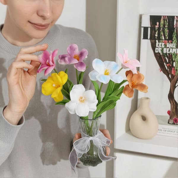 Kunstig Tulipanblomst - Premium Polyurethan Materiale - Bryllupsarrangement Blue