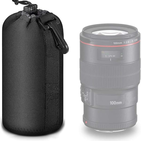 4 Pcs Neoprene DSLR Camera Bag with Adjustable Strap Soft Lens Case Gadget