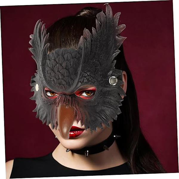 Dekorativ Halloween-maske, Maske, Maskerademaske, Halloween-kostymer, Ny maske, Halloween-kostymemaske, Skummel maske, Uglemaske, Halloween-festrekvisitt, Cosplay