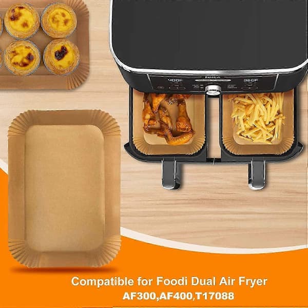 100 stk. Ninja Airfryer-indsatser engangs, non-stick bagepapir til Ninja
