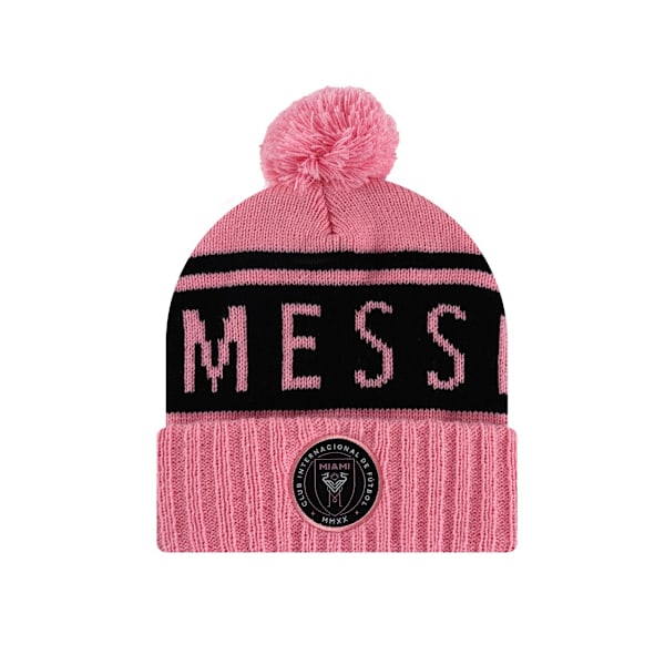 Knitted football club hat, cold-protective and warm woolen hat for autumn and winter pink