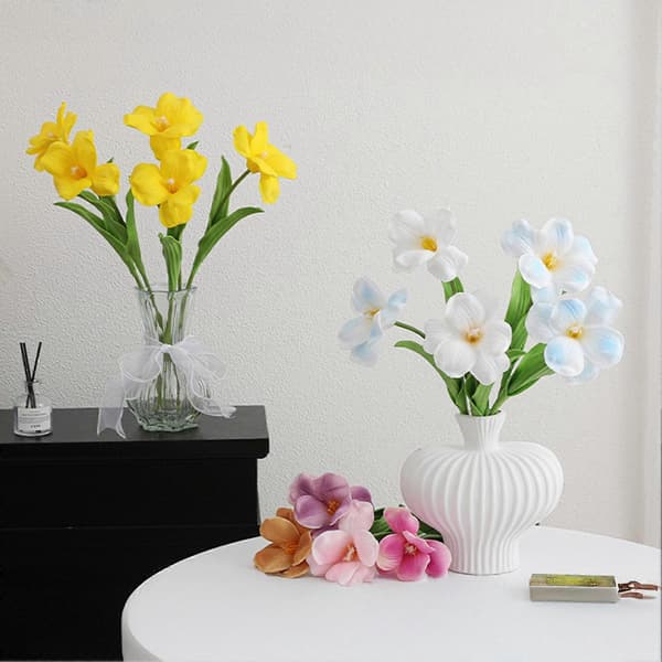 Kunstig Tulipanblomst - Premium Polyurethan Materiale - Bryllupsarrangement Blue