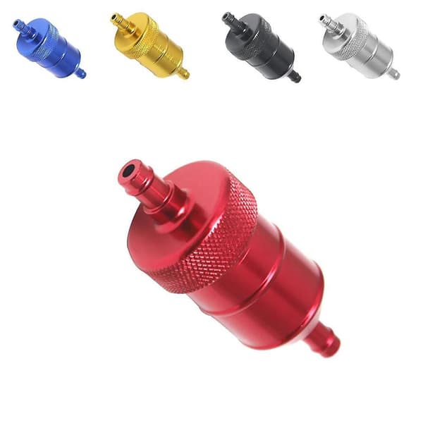 5-pack 8 mm 5/16\" Aluminium Inline Bränsle Bensin Diesel Filter Universal