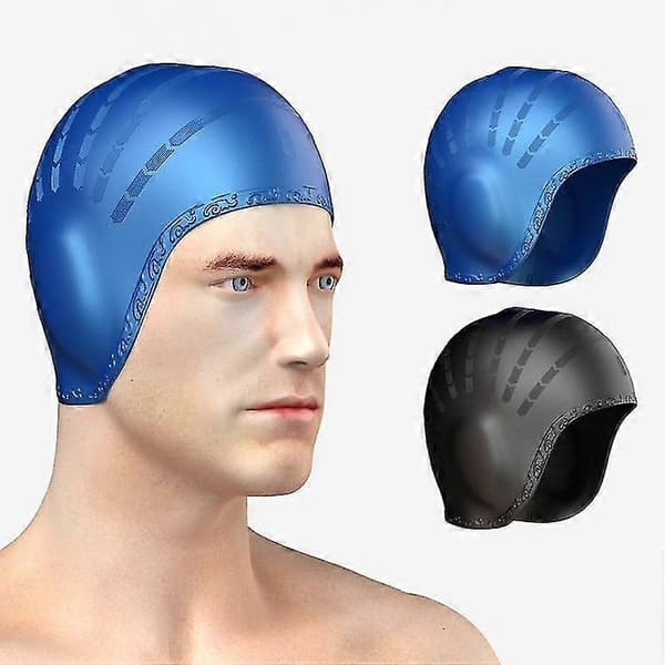 Vattentät Sportbadmössa Flexibel Silikongel Öron Badmössa Black