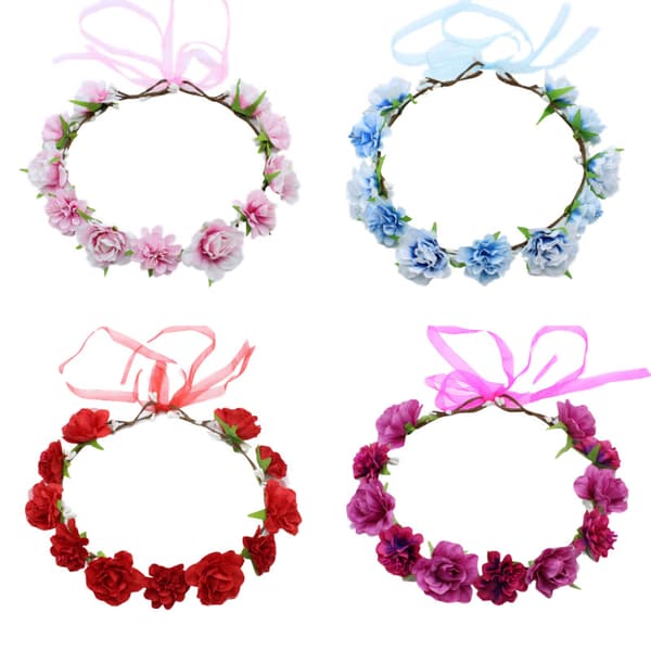 5 st koreansk version av vänster öra elegant blomma pärla strass