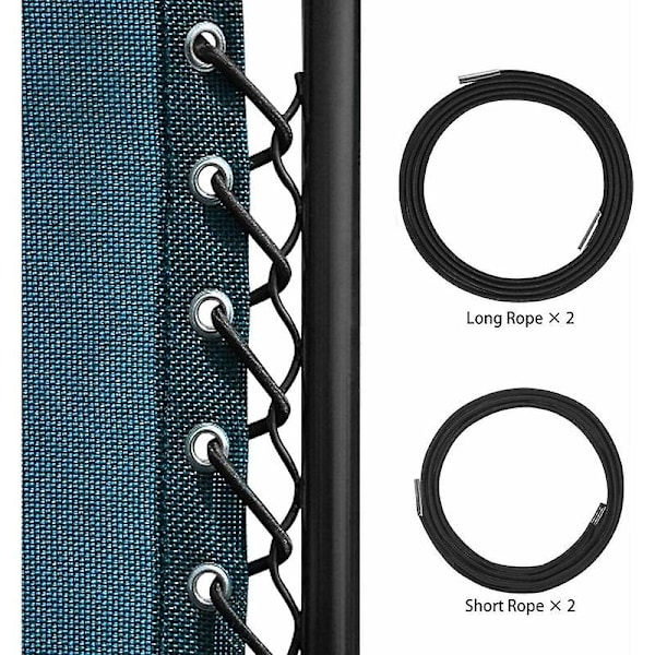 Erstatning Universal Elastisk Tau For Lafuma Relax Lenestol, Lafuma Loungestol, Zero Gravity Sammenleggbar Stol, Bungee Relax Lenestol (2 2m/78 Tommer+2 1