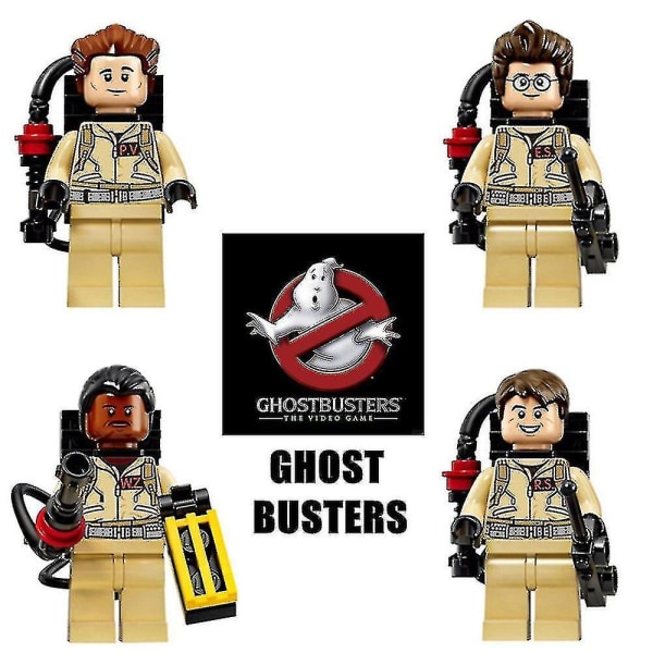 4 stk Ghostbusters Devil's House Samlede byggeklodsfigurer Børnelegetøj