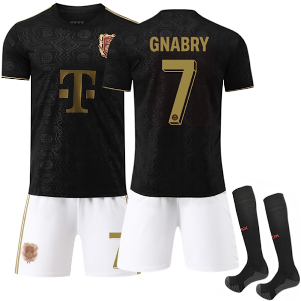 2025-2026 Bayern München 125-vuotisjuhlaversio Musta Jalkapallopaita Nro.7 GNABRY XL