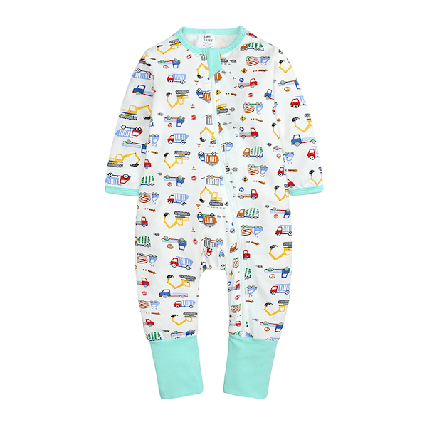 Nyfødt fodpose pyjamas tegneserie bomuld babytøj forår og efterår kostumer fritids body suit ny 7 EU: 3-6m