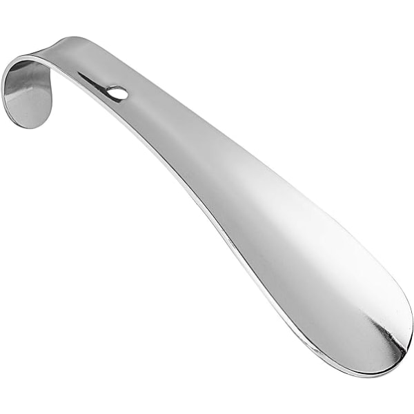 Small metal shoe horn in steel 14.5 cm Length - Convenient to hang Po