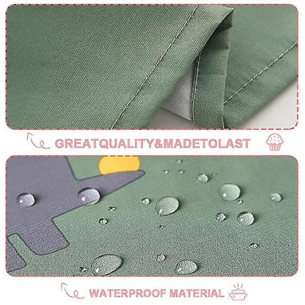 Barneforkle - Vanntette forkle med justerbar stropp og lomme Kjøkkenforkle for barn Gutter Matlaging Baking Maling Fest Jul Bursdag Style 1