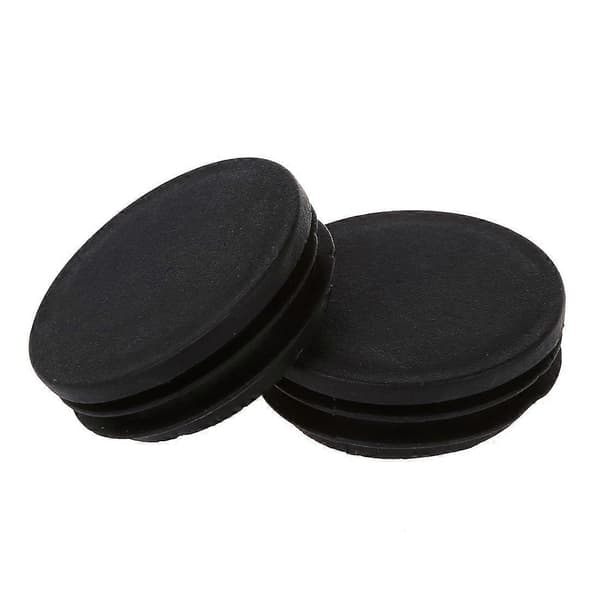 6 x Sorte Plast 50 mm Dia Runde Rør Indsats Propper Beskyttere