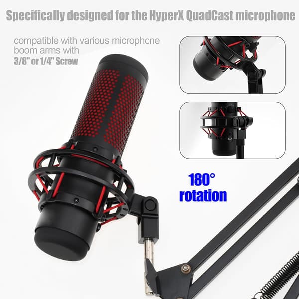 Microphone Adapter 3/8-inch or 1/4-inch Microphone Adapter for QuadCast Microphone