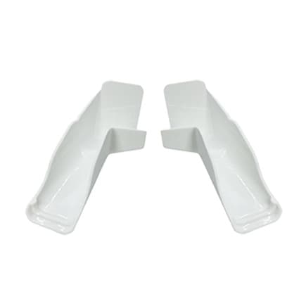 Husvagnsrännor - Takavloppstillbehör (vit, 2-pack)