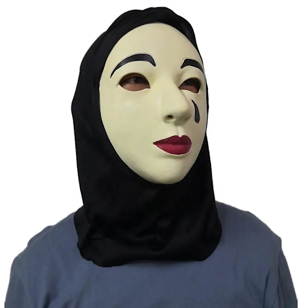 Halloween-film En hemsökt i Venedig skräckmask Full Head Mask Carnival Creepy Cosplay Latex Mask Party Props A