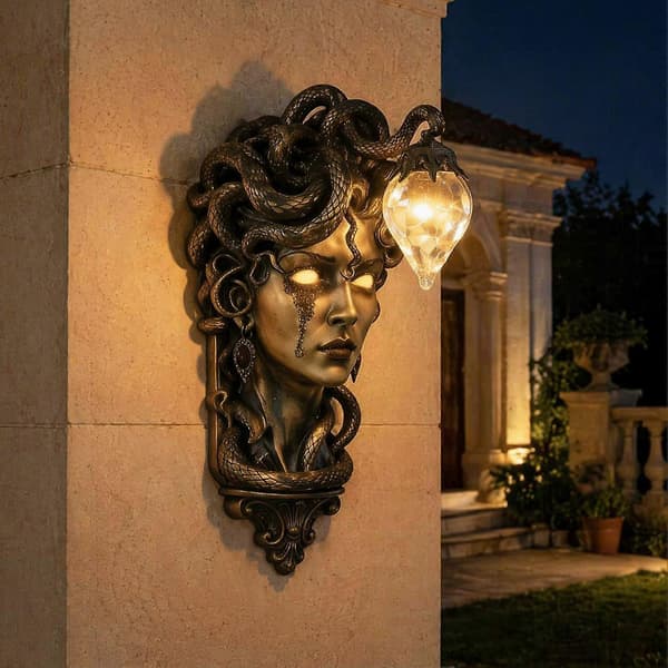 Harpiks Gorgon Lampe - Mørk Stil & Nem Installation - til Temabutik 1pc