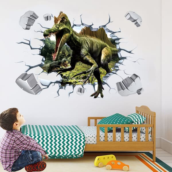 (D)3D Dinosaurie Väggdekal, Vardagsrum Sovrum Barnrum Korridor Ingång Dekoration Målning