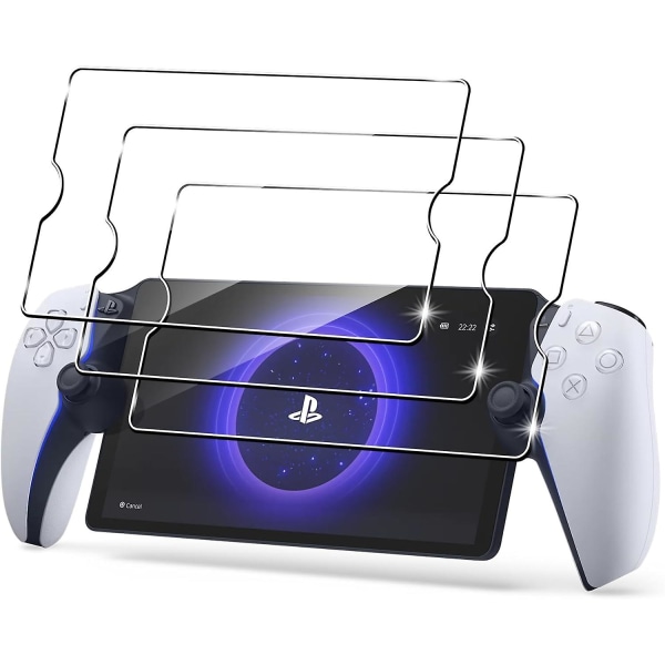 Skjermbeskytter herdet glass Kompatibel for Playstation Portal 3 Pack Transparent Hd Clear Anti-ripe skjermbeskytter for Ps Portal Remote