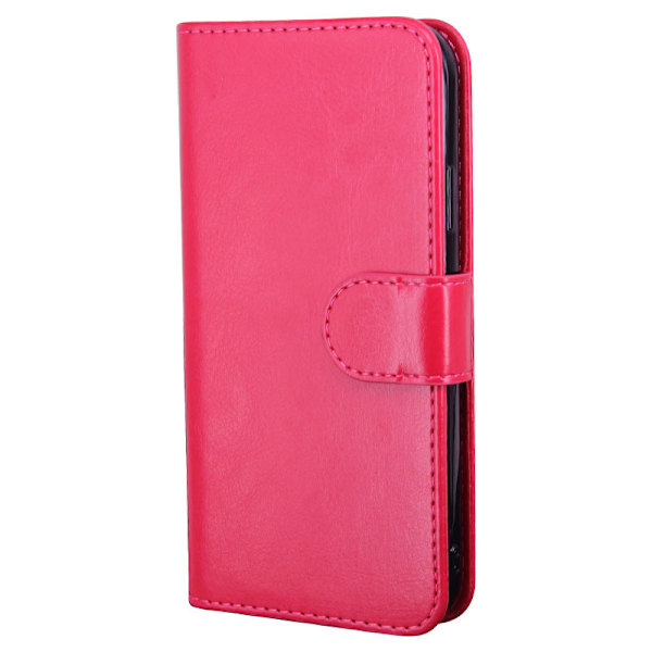 Sopii Apple 14 Pro Max kolmen kortin jaetulle matkapuhelinkotelolle, vahva magneettinen nahkakotelo Rose Red