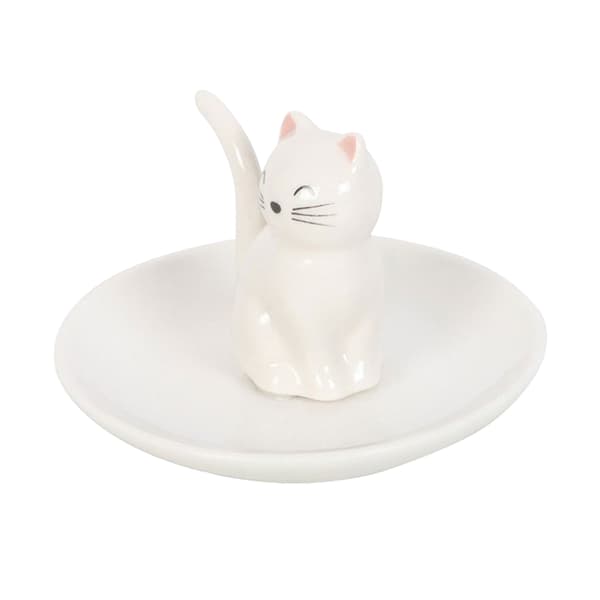 Something Different Smilende Kat Pyntefad One Size Hvid Hvid White One Size