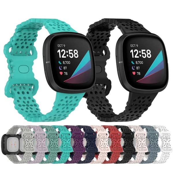 Ontto kellon ranneke Fitbit Versa 4/Versa 3/Sense 2/Sense kellotarvikkeisiin (tummanvioletti)