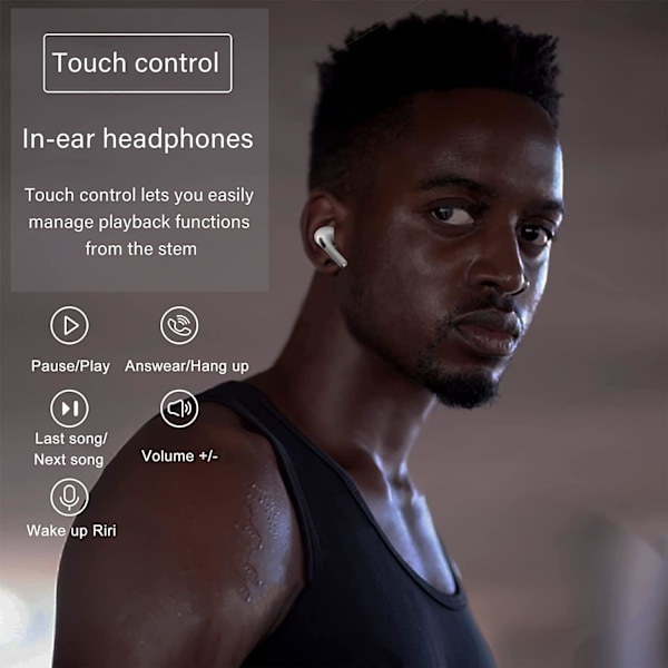 Bluetooth-øretelefoner, trådløse ørepropper, til iPhone og Android