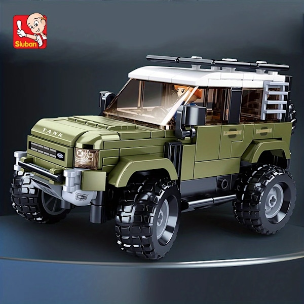 Car model building block toys, sports utility vehicle model, DIY creative toy, assembled building block kit, Christmas gifts