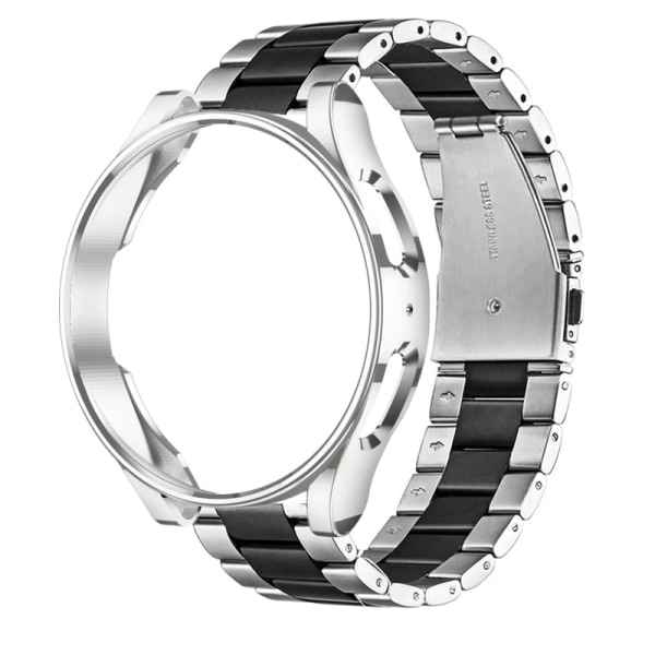 Band+ Case för Samsung Galaxy Watch 6 5 4 44mm 40mm Classic 46mm 42mm Rostfritt stål Band Galaxy Watch 3 5 Pro 41 45mm Rem black black