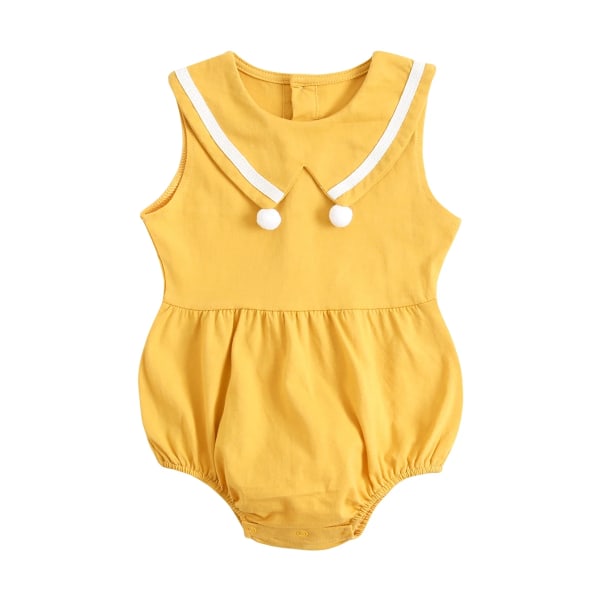 Sanlutoz Baby Bomuld Body Princess Nyfødt Tøj Sød Outfit Sommer BRS1056-YE 2-3T