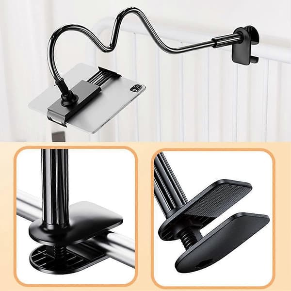 Mobiltelefonholder til seng Fleksibel lang arm mobiltelefonstativ 100 white flat 1set