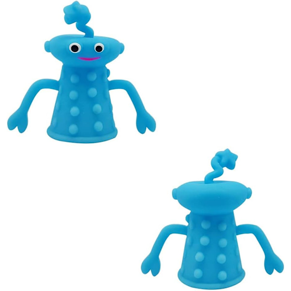 Monster Fingerdukker, Monster Strækbare Fingerdukker Fidget Legetøj, Bløde Gummi Fingerdukke Legetøj (8 stk./Tilfældig Farve)