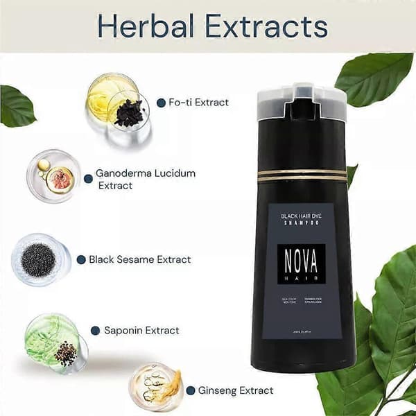 2025 Nova Hårfarveshampoo, Nova Hår Instant Farveshampoo, Hårfarveshampoo til Hår Red
