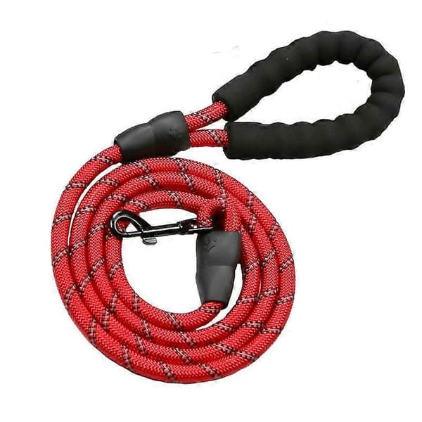 Reflekterande hundkoppel för husdjur, storlek: Lång 150 cm Tjock 0,8 cm Red