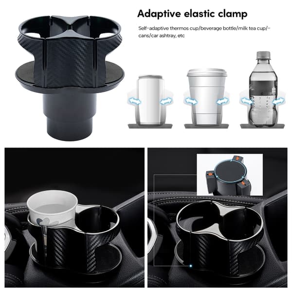 Kopholder Expander Adapter med Justerbar Base 360° Roterende