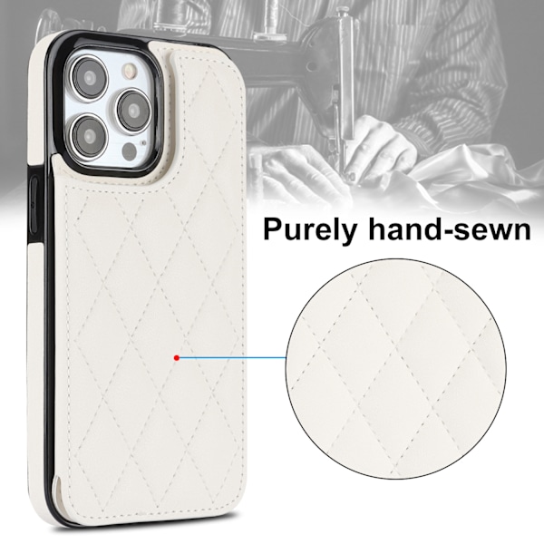 Passer til iPhone 15 Pro (6.1) Xiaoxiang stil multifunksjonell kortholder dobbel spenne mobiltelefon skinnetui kreativ red