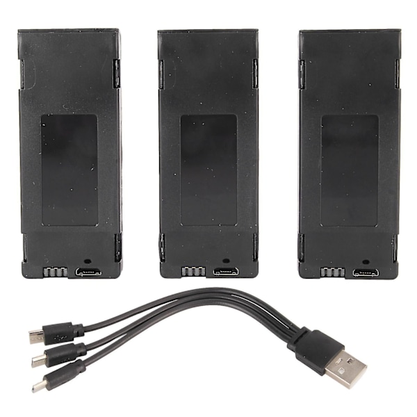 3st Drönarbatteri 2600mah 3.7v Uppladdningsbart Quadcopter Drönare Litiumbatteri För E88 För Borstlös Passar För S13 S1 App8gps 2600mAh