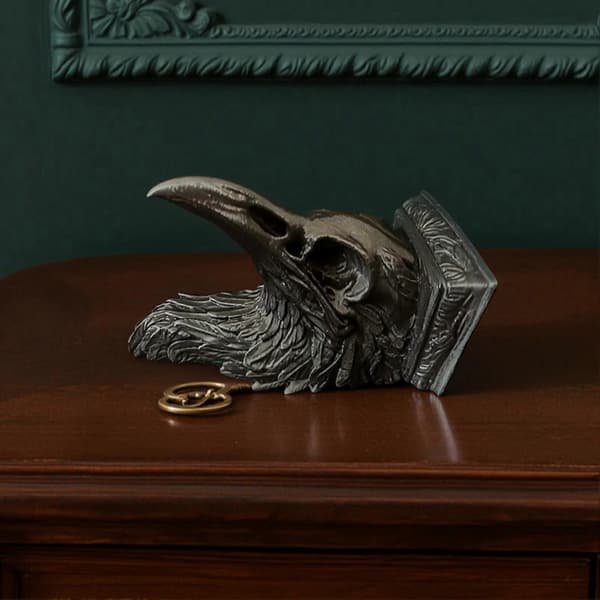 Halloween gotisk dekor - 3D-printet og holdbar - for hylle- og vindusutstilling Black