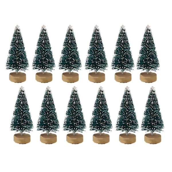 Kunstig hvit snøfuru 12 stk. Dørdekorasjon Ornament Tilbehør For Innendørs Utendørs Hage Hage Dekor Gaver Dark green