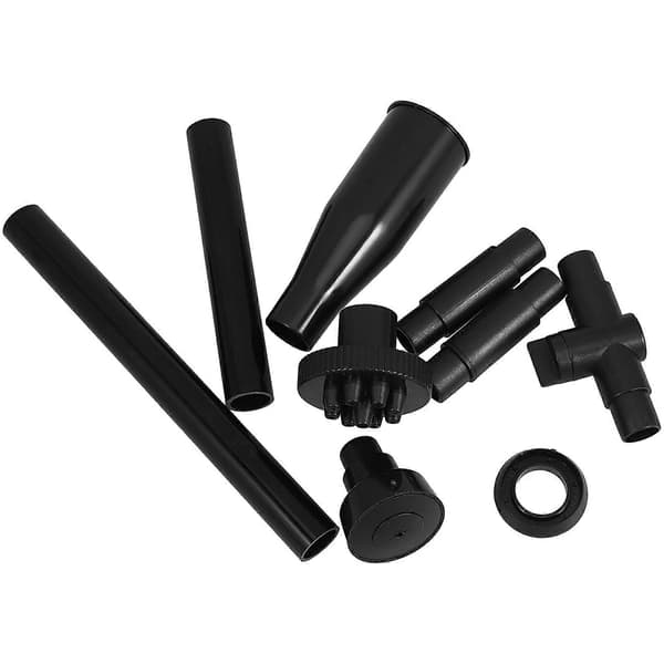 Soppfontenespruthoder 9 stk Svart ABS Sprøytefontenedyse for Fisketank 8.30X3.00X3.00CM Black