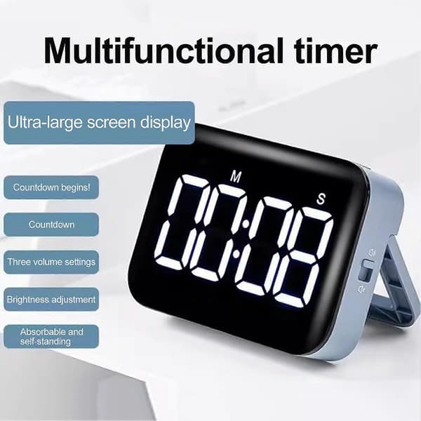 Justerbar Studietimer – Klart Display & Langtidsholdbart Batteri – til Tidsstyring Blue