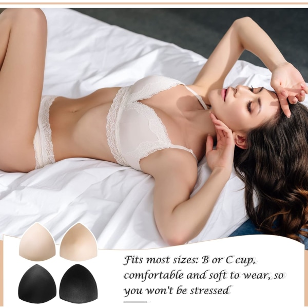 3 paria irrotettavat rintaliivit Miellyttävät tuulettavat rintaliivit pehmusteet rintaliivien pehmusteet sisäosat kolmion muotoiset rintaliivien sisäosat naisten yksikölle
