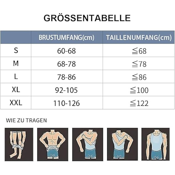Tanktop för Gynecomastia-kompression, Döljer Bröst, Män, Shapewear, Moobs, Plattar Hela Buken, Förfinar Midjan och Döljer Kurvor