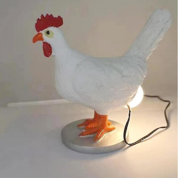Udstoppede kyllingelampe, kyllingeæglampe, 3D kyllingebordslampe Kyllingehale