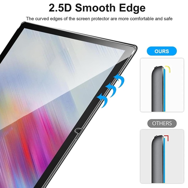 For Samsung Galaxy Tab A9+ Skjermbeskytter Full dekning 2.5D Straight Edge herdet glassfilm