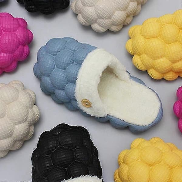 Vinter Bubble Slides til kvinder - Varme og stilfulde indendørs hjemmesko Rose 44-45