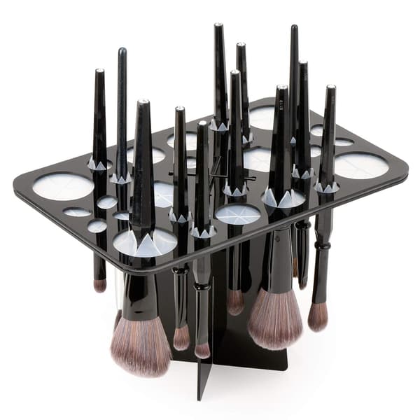 Makeup Brush Drying Rack, Brush Dryer, Foldable 28 Slots Ac