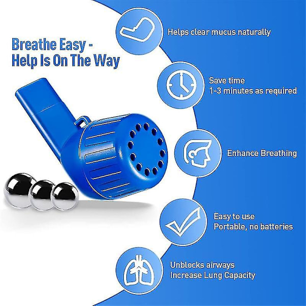 Lung Exerciser & Mucus Remover - Naturlig klart slim med pusten