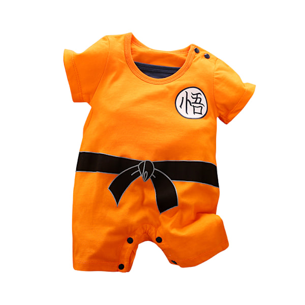 Baby Jumpsuit 0-18M Anime Stil Söt Bomull Rollspel Bekväma Mjuka Sommarkläder Rund Hals Kortärmad Nyfödd Spädbarnskläder Naranja 0-3M 59